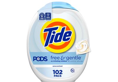 Image: Tide Pods Free & Gentle Scent Free Laundry Detergent Pacs (102 Count)