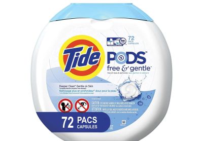 Image: Tide Pods Free & Gentle Scent Free Laundry Detergent Pacs (72 Count)