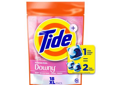 Image: Tide Power Pods Downy April Fresh Scent Laundry Detergent XL Pacs (18 Count)