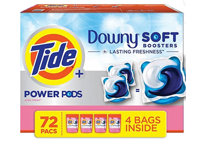 Image: Tide Power Pods Downy Soft Boosters April Fresh Scent Laundry Detergent Pacs (72 Count)