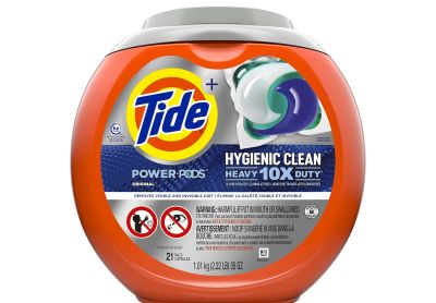 Image: Tide Power Pods Hygienic Clean 10X Heavy Duty Original Scent Laundry Detergent XL Pacs (21 Count)