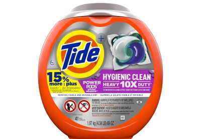 Image: Tide Power Pods Hygienic Clean 10X Heavy Duty Spring Meadow Scent Laundry Detergent XL Pacs (41 Count)