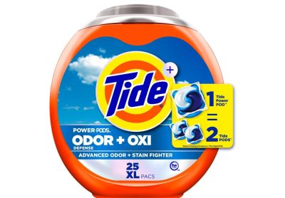 Image: Tide Power Pods Odor Defense + Oxi Original Scent Laundry Detergent XL Pacs (25 Count)