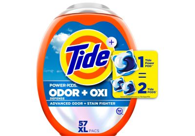 Image: Tide Power Pods Odor Defense + Oxi Original Scent Laundry Detergent XL Pacs (57 Count)