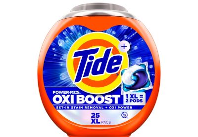 Image: Tide Power Pods Oxi Boost Original Scent Laundry Detergent XL Pacs (25 Count)