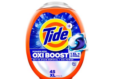 Image: Tide Power Pods Oxi Boost Original Scent Laundry Detergent XL Pacs (45 Count)
