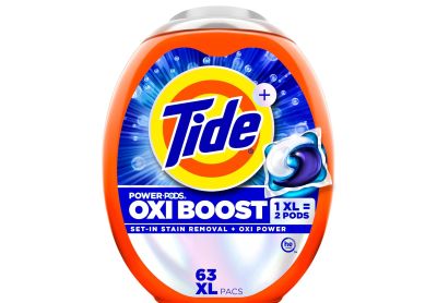 Image: Tide Power Pods Oxi Boost Original Scent Laundry Detergent XL Pacs (63 Count)