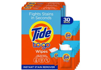Image: Tide To Go Fresh Scent Instant Stain Remover Wipes (10 x 3 Pack)