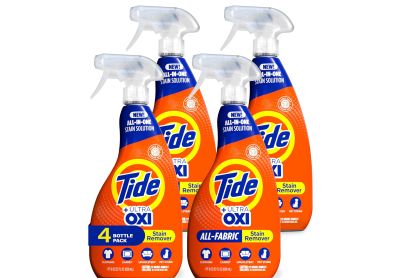 Image: Tide Ultra Oxi Scent Free All-Fabric Stain Remover Liquid Spray (22 oz x 4 Pack)
