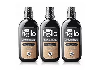 Image: Hello Activated Charcoal Extra Freshening Mouthwash Natural Fresh Mint, Alcohol Free (by Hello)