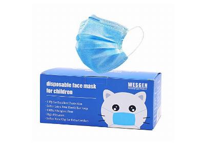 Image: Wesgen Kids Disposable 3 Ply Breathable Face Mask (by Wesgen)