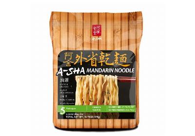 Image: A-SHA Medium-Width Mandarin Noodle Onion Flavor 5-Count