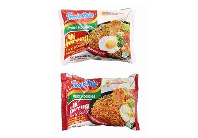 Image: Indomie Mi Goreng Instant Stir Fry Noodles Original and Hot & Spicy Bundle 10-Pack