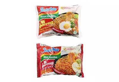 Image: Indomie Mi Goreng Instant Stir Fry Noodles Original and Hot & Spicy Bundle 10-Pack