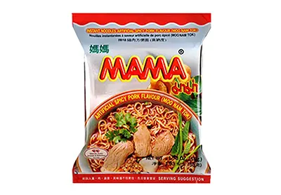 Image: Mama Ramen Style Instant Oriental Noodles Spicy Pork Flavor 10-Pack
