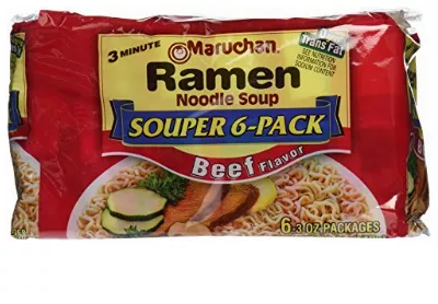 Image: Maruchan Ramen Noodle Soup Beef Flavor 6-Pack