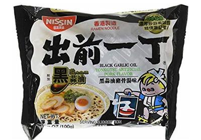Image: Nissin Ramen Noodle Black Garlic Oil Tonkotsu Pork Flavor 12-Pack