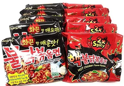 Image: Samyang Buldak Hek Nuclear and Original Spicy Chicken Noodle 10-Pack