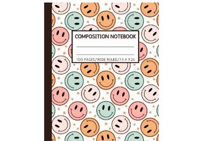 Image: Bella Drew Preppy Edition Wide Ruled Composition Notebook