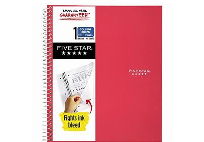 Image: Five Star 1-Subject College Ruled Spiral Notebook 100-sheet
