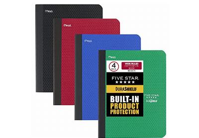 Image: Five Star DuraShield Wide Ruled Composition Book 4-pack
