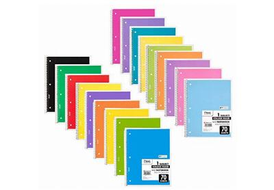 Image: Mead 1-Subject College Ruled Pastel Spiral Notebooks 18-pack