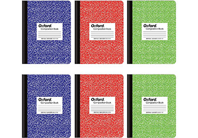 Image: Oxford Wide Ruled Composition Notebook 6-pack