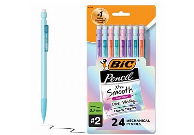 Image: BiC Xtra-Smooth 0.7mm 2-HB Pastel Mechanical Pencils 24-count