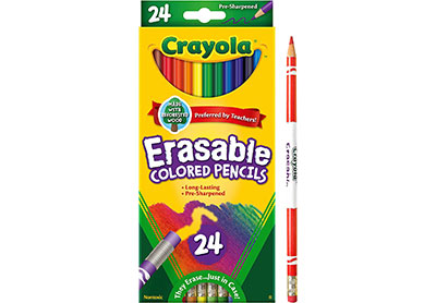 Image: Crayola Erasable Colored Pre-Sharpened Pencils 24-count