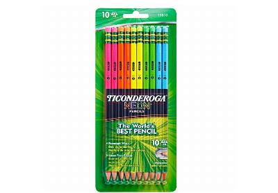 Image: Ticonderoga Pre-Sharpened 2-HB Soft Neon Pencils 10-count