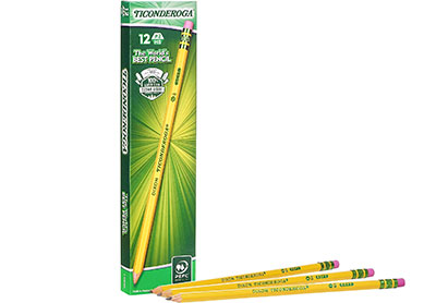 Image: Ticonderoga Pre-Sharpened 2-HB Soft Wood-Cased Pencils 12-count