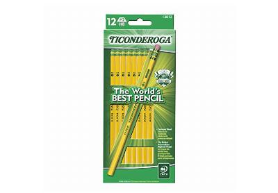 Image: Ticonderoga Unsharpened 2-HB Soft Wood-Cased Pencils 12-count