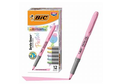 Image: BiC Brite Liner 6-Color Pastel Highlighters 12-count