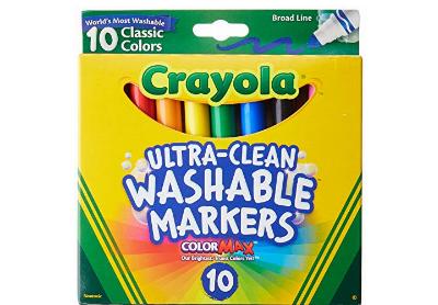 Image: Crayola 10-Color Ultra-Clean Washable Markers 2-pack