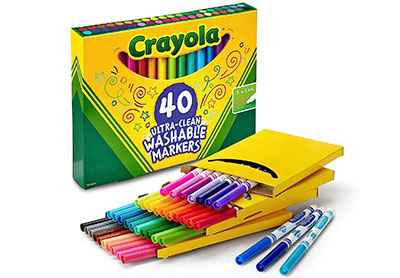 Image: Crayola 40-Color Ultra-Clean Fine Line Washable Markers