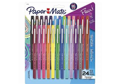 Image: Paper Mate Flair 0.7mm Assorted Colors Marker Pens 24-count