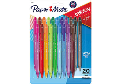 Image: Paper Mate InkJoy 100RT 1.0mm 10-Color Ballpoint Pens 20-count