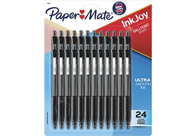 Image: Paper Mate InkJoy 300RT 1.0mm Black-Ink Ballpoint Pens 24-count