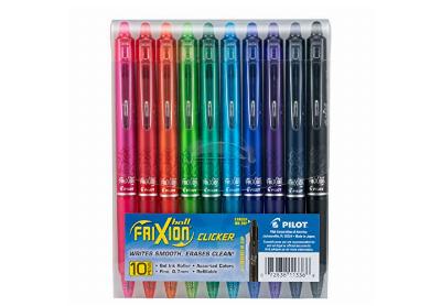 Image: Pilot FriXion Clicker 0.7mm Erasable Colored Gel Pens 10-count