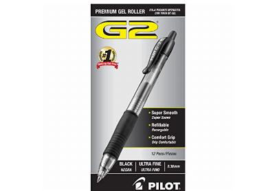 Image: Pilot G2 Premium Gel Roller 0.38mm Black-Ink Pens 12-count