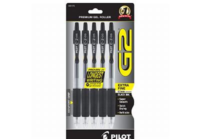 Image: Pilot G2 Premium Gel Roller 0.5mm Black-Ink Pens 5-count
