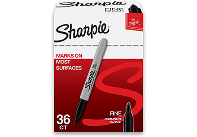 Image: Sharpie Fine Point Black-Ink Permanent Markers 36-count
