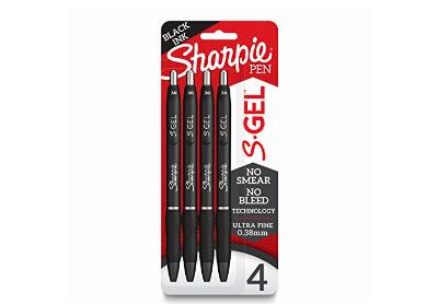 Image: Sharpie S-Gel 0.38mm Black-Ink Gel Pens 4-count