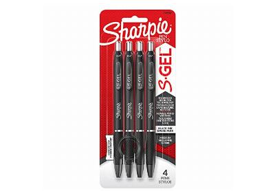 Image: Sharpie S-Gel 0.7mm Black-Ink Gel Pens 4-count