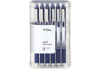 Image: Tul 0.5mm Blue-Ink Retractable Gel Pens 12-count