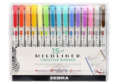 Image: Zebra Mildliner 15-Color Double Ended Creative Markers
