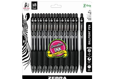Image: Zebra Z-Grip 1.0mm Ballpoint Pens 18-count