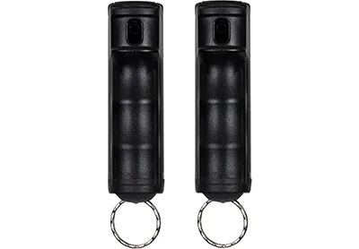 Shots—10-12 Ft VEXOR Pepper Spray Gel—Police Strength—Flip-Top & Finger Grip—Quick Release Key Ring—20 Range—5 Colors 