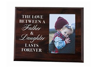 Image: Elegant Signs 4x6 Father and Daughter Wood Picture Frame