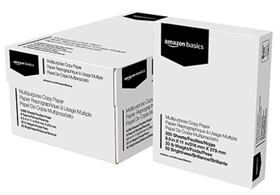 Image: Amazon Basics Multipurpose Copy Paper 4000-sheet